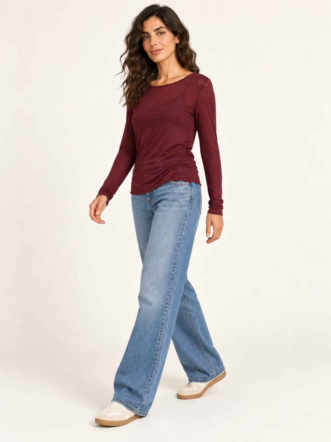 Maglia donna bordeaux – 045527.241 – foto 3