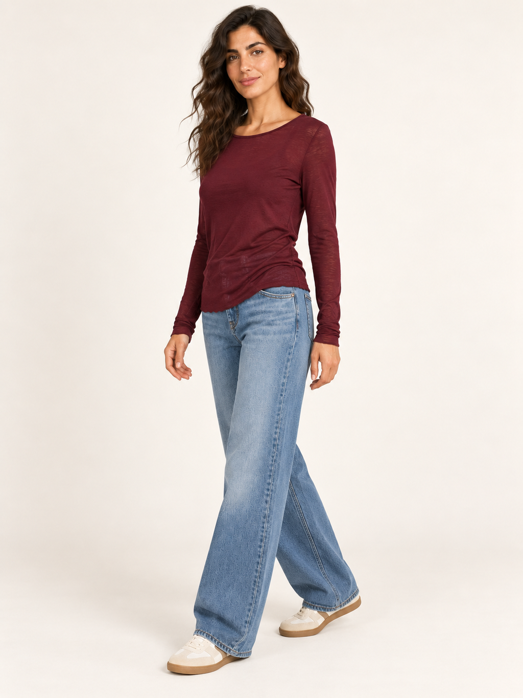 Maglia donna bordeaux – 045527.241 – foto 4