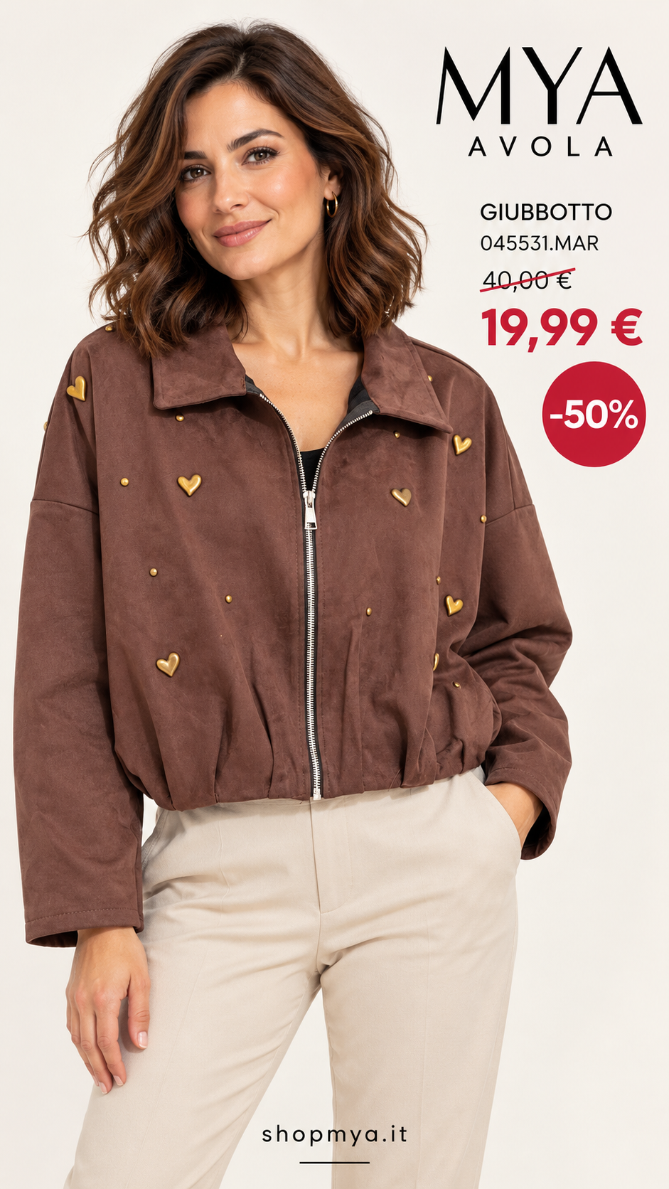 MYA 045531.MAR – promozione con modella, prezzo 19.99 euro