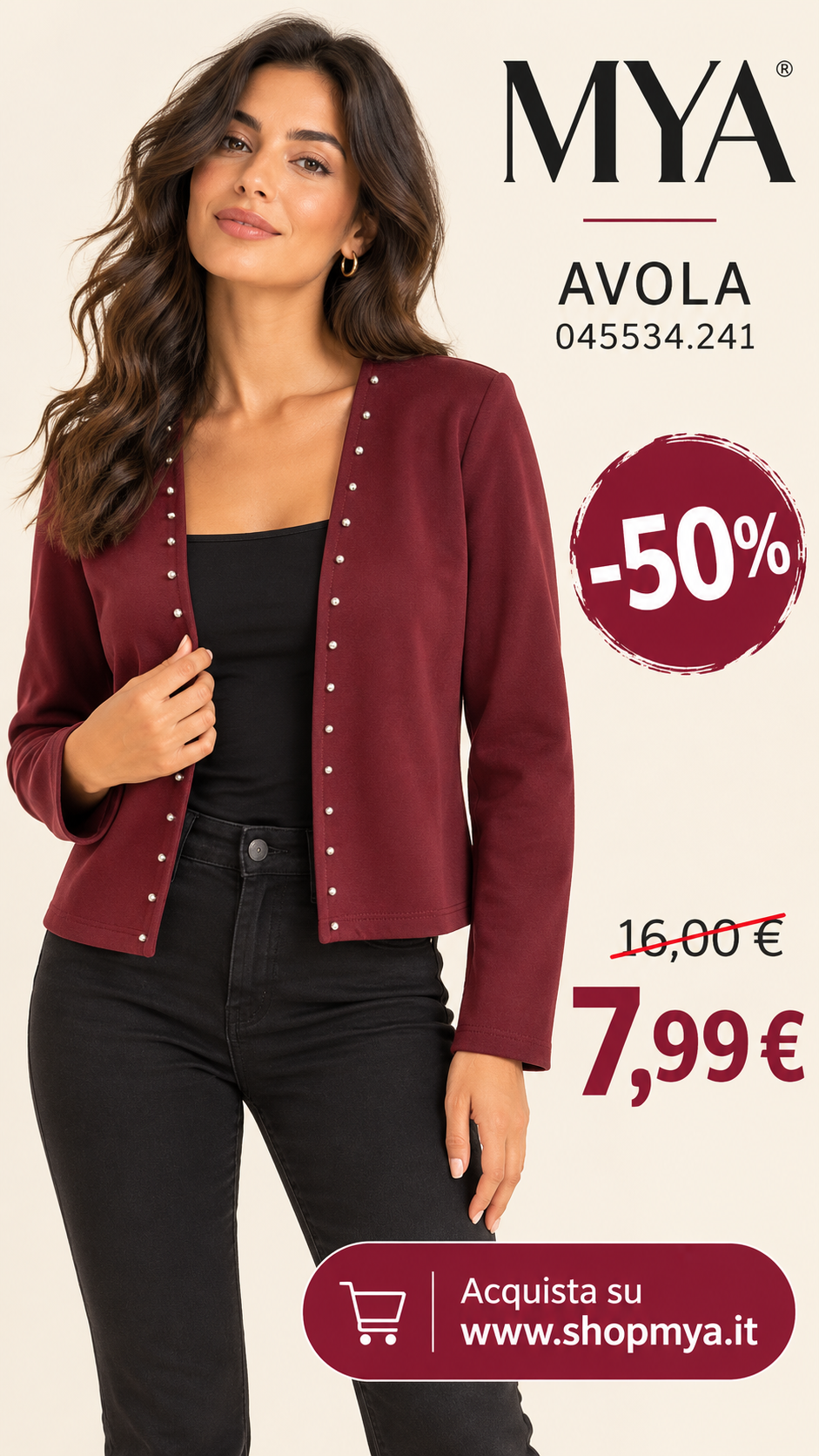 Giacca donna bordeaux – 045534.241