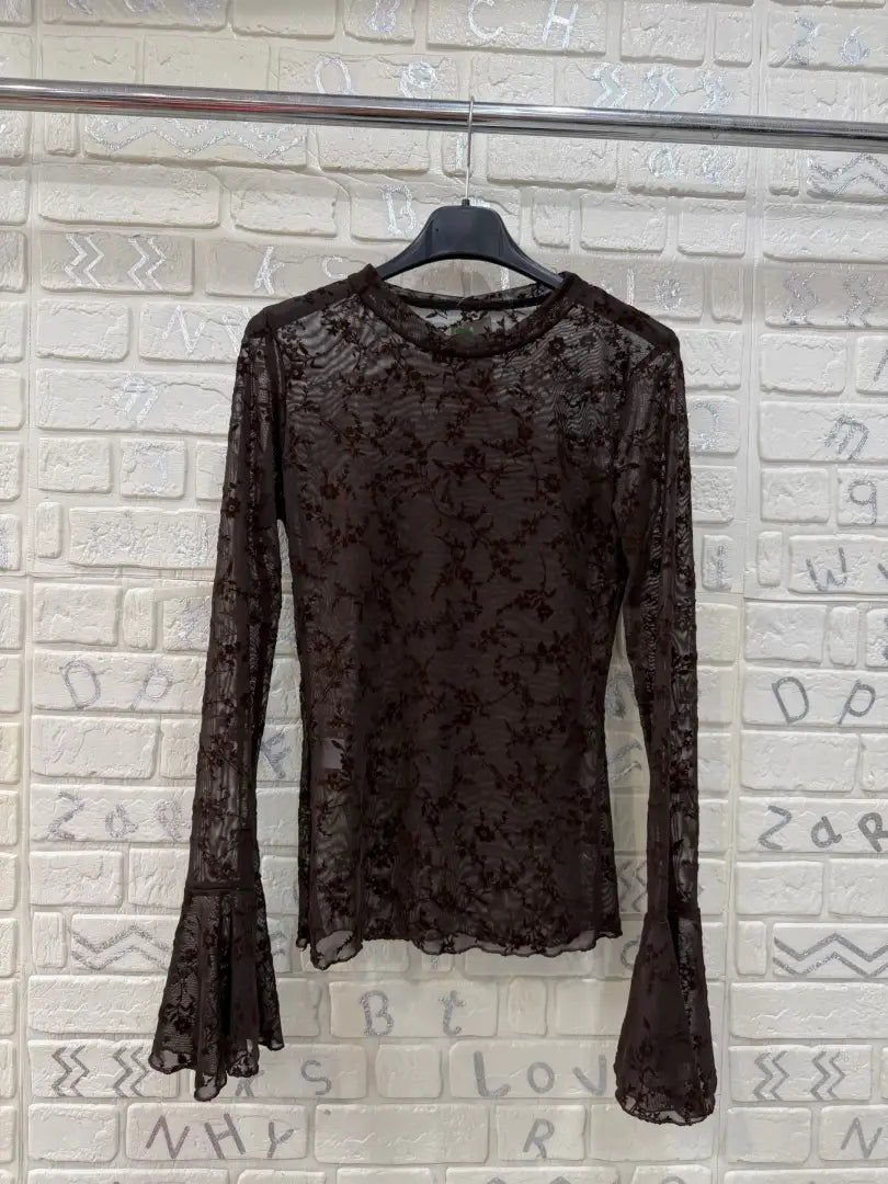 Maglia ricamo donna marrone – 045535.MAR – foto 1