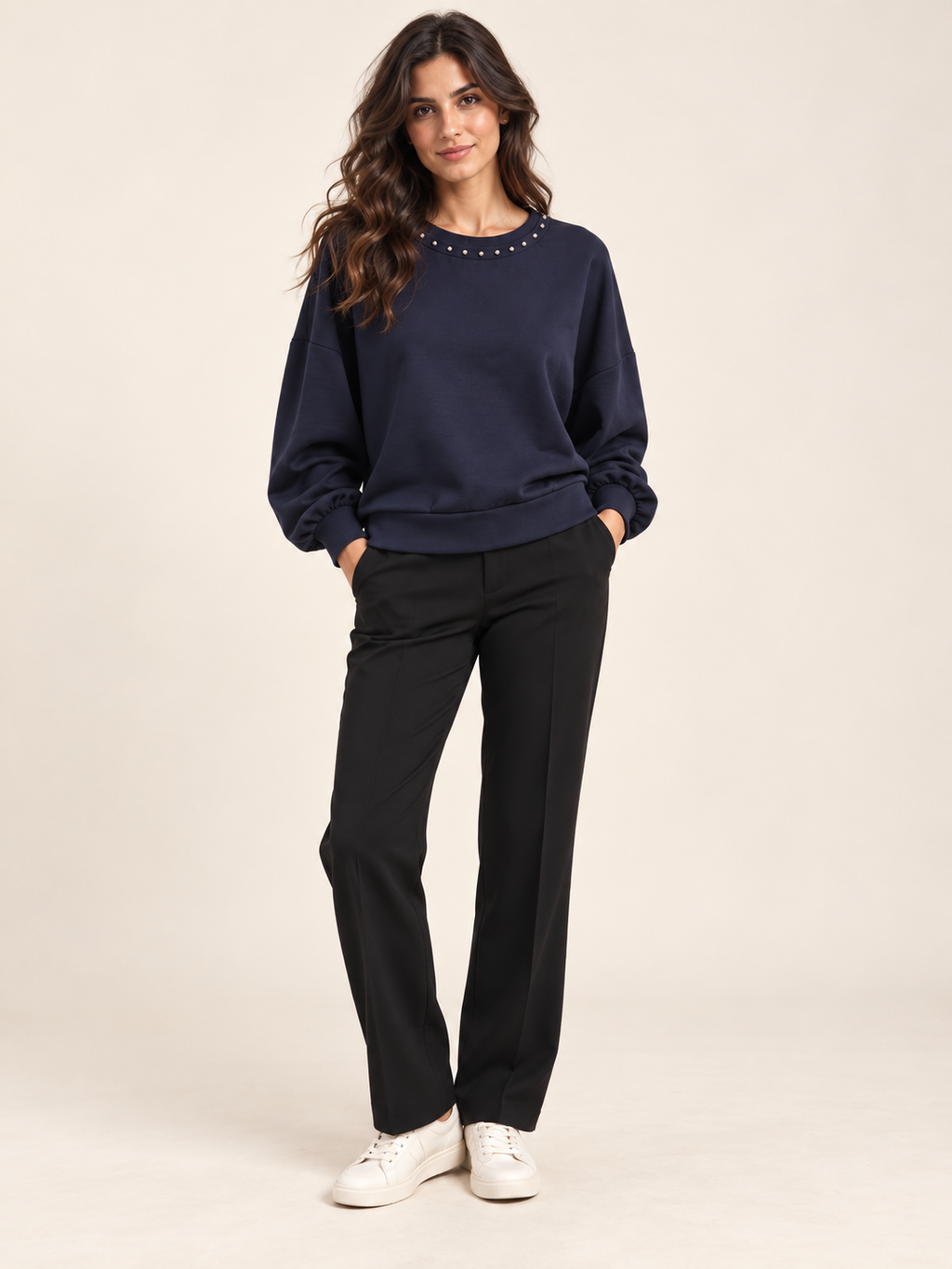 Felpa donna blu – 045539.BLU – foto 1