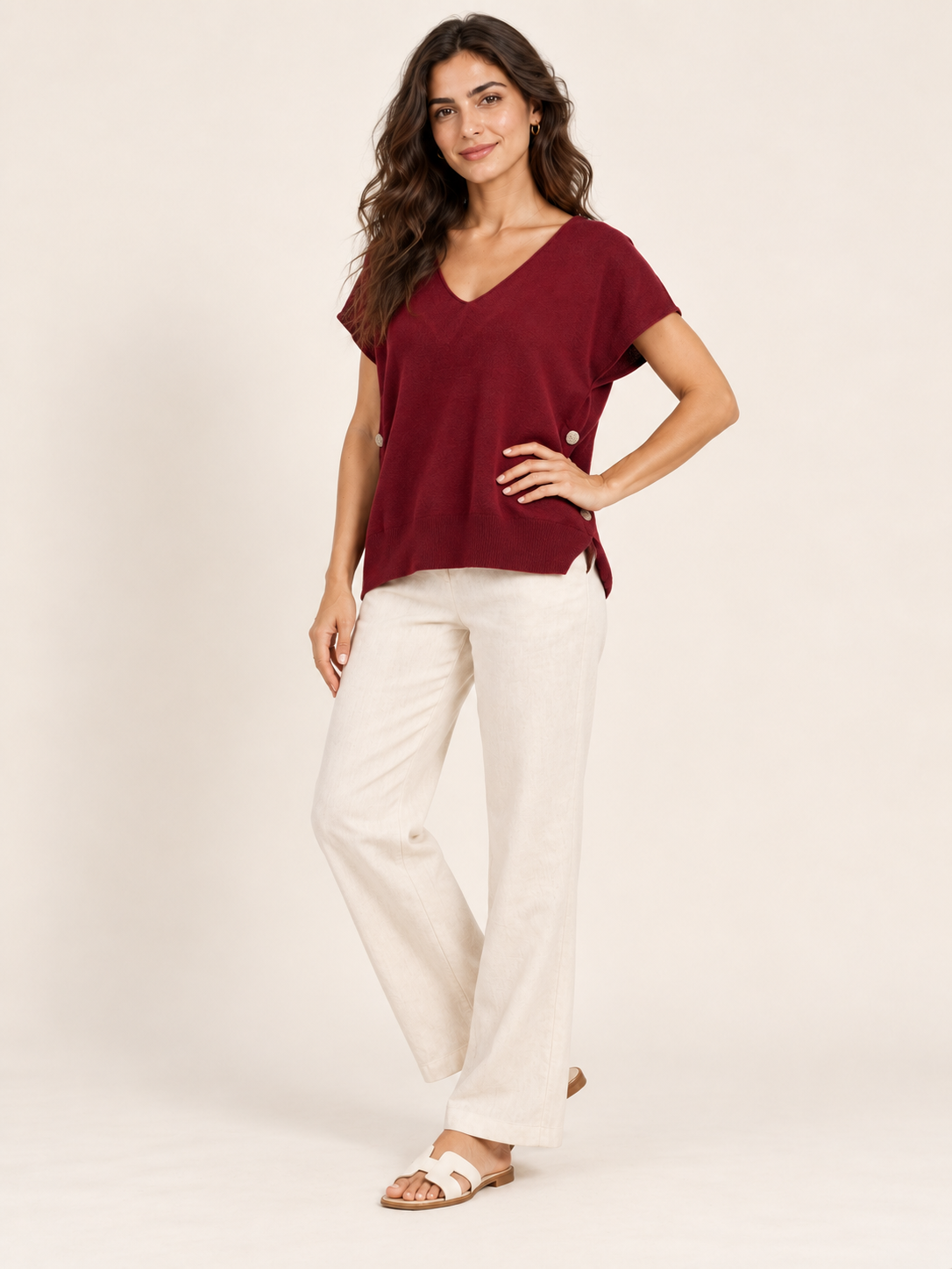 Maglia donna bordeaux – 045540.241 – foto 3