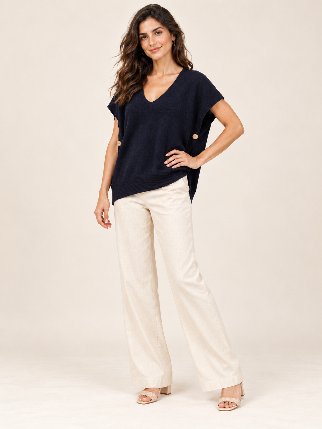 Maglia donna blu – 045540.BLU – foto 3