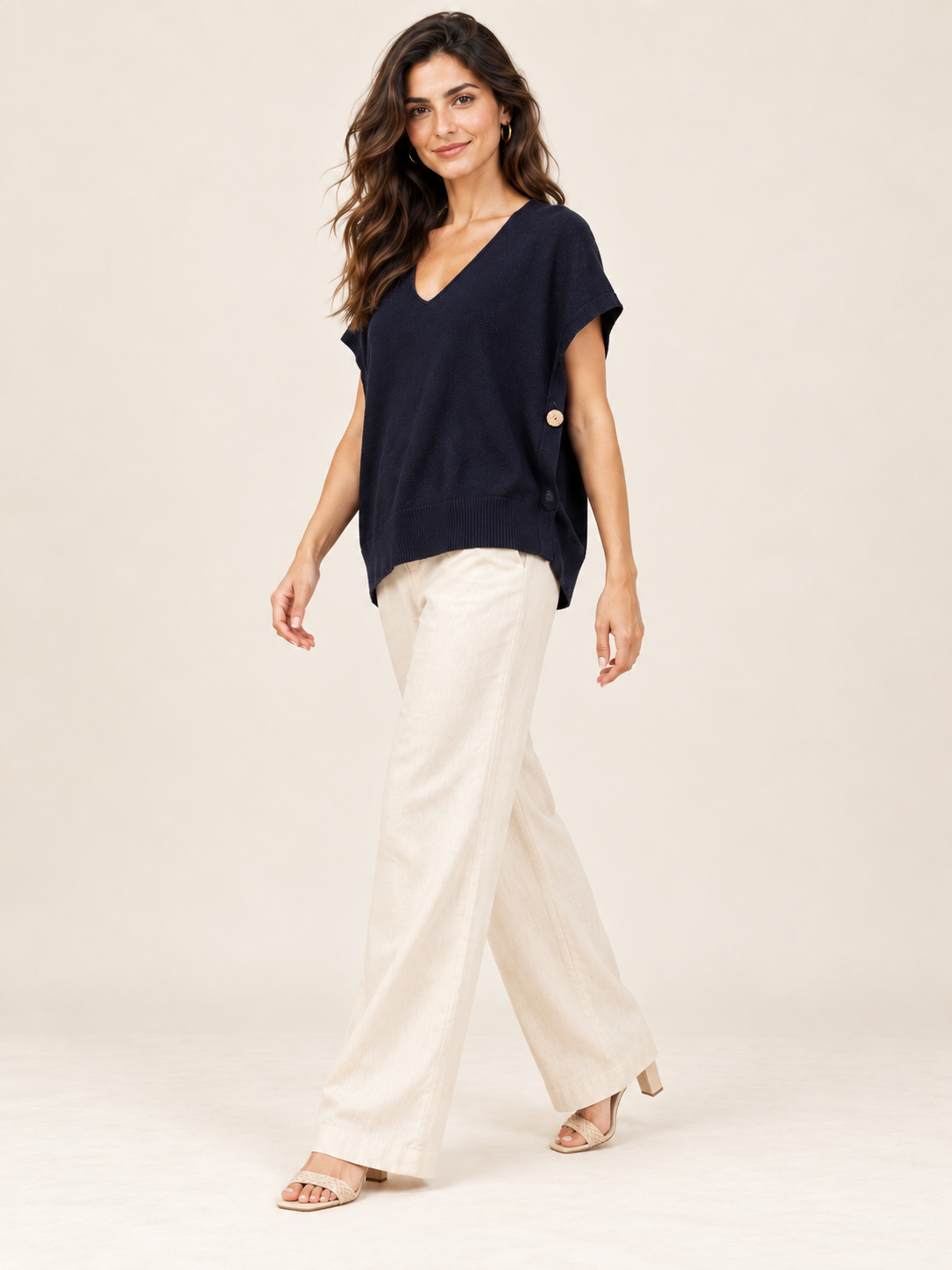 Maglia donna blu – 045540.BLU – foto 4