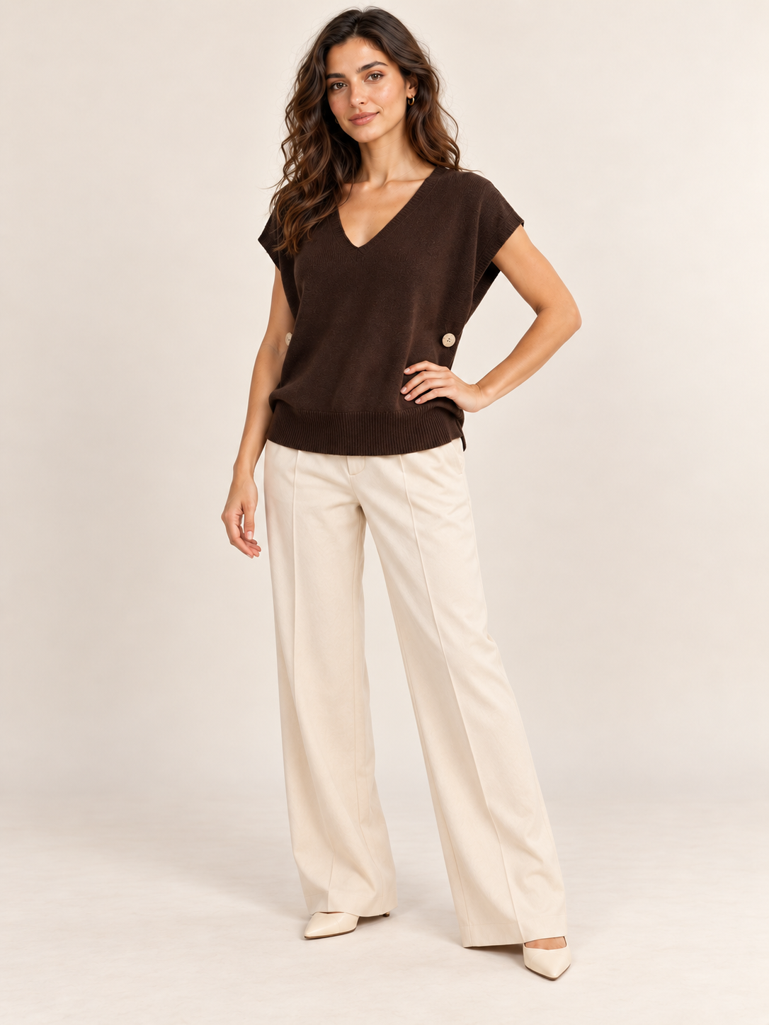 Maglia donna marrone – 045540.MAR – foto 3
