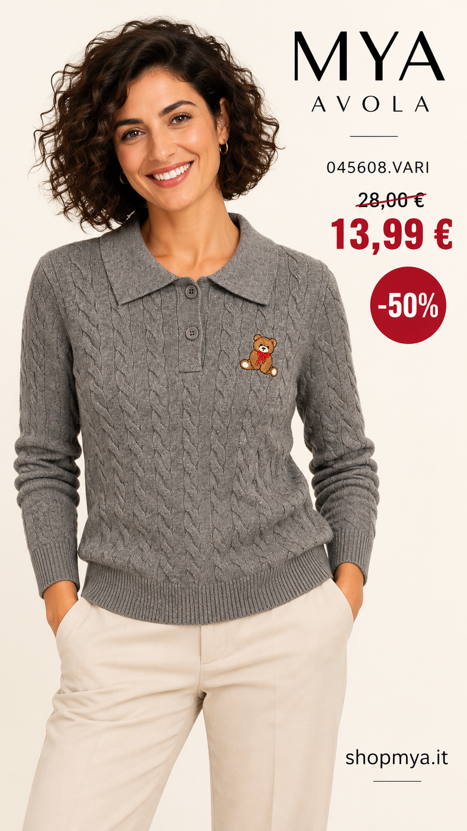 MYA 045608.VARI – Maglia donna – 045608.VARI, prezzo 13.99 euro