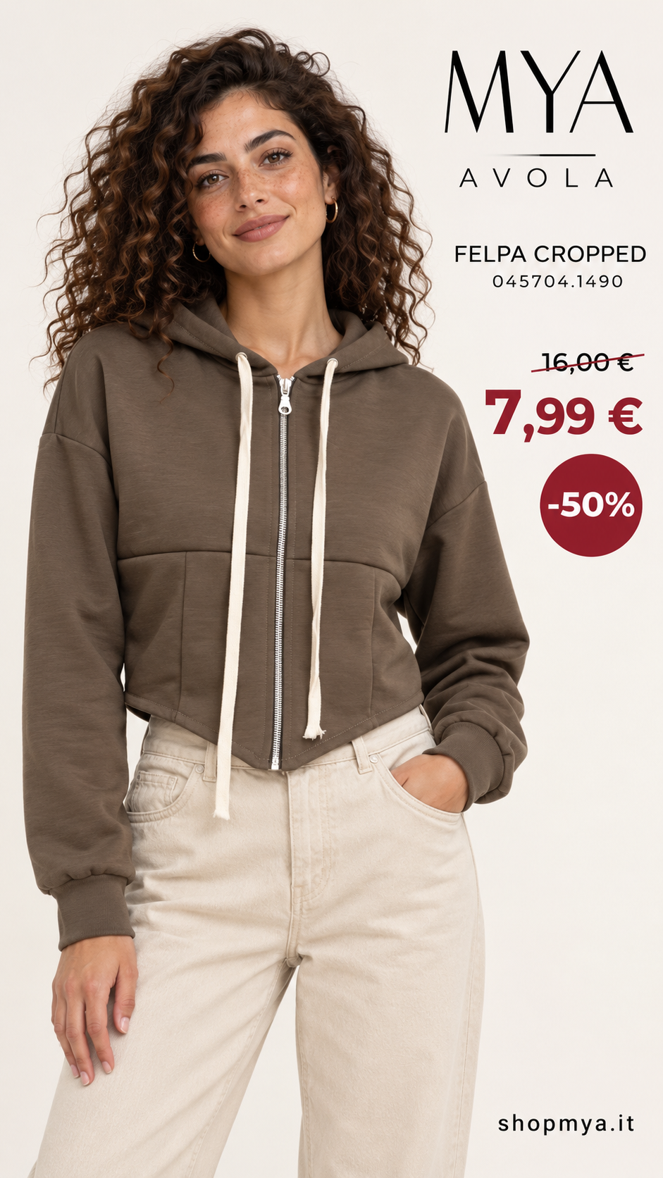 MYA 045704.1490 – promozione con modella, prezzo 7.99 euro