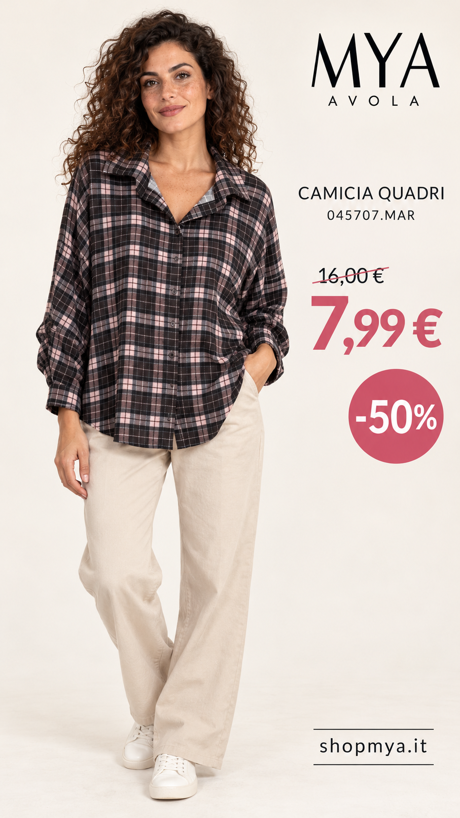 MYA 045707.MAR – promozione con modella, prezzo 7.99 euro