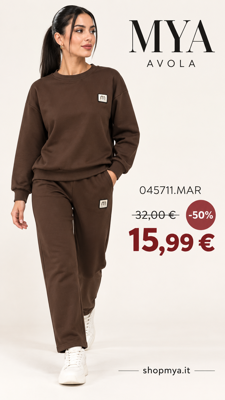 MYA 045711.MAR – promozione con modella, prezzo 15.99 euro
