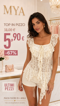 Top donna in pizzo color avorio – modello 32001